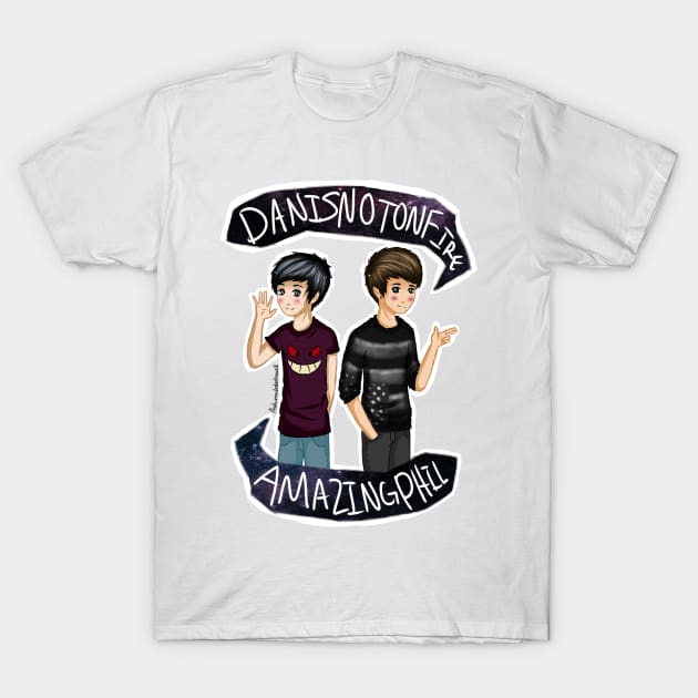 Dan and Phil T-Shirt by autumnraylene